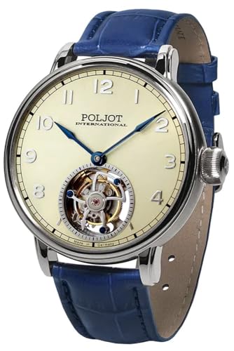 Poljot-International Herrenuhr Tourbillon XVIII Blau/Champagnerfarben 3400.T-XVIII-CS von Poljot-International