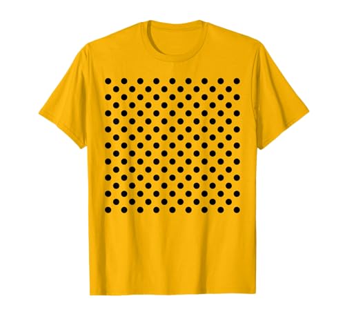 Polka Dots, Gelb und Schwarz für Frauen Mädchen gepunktet T-Shirt von Polka Dot Gifts by Art Like Wow