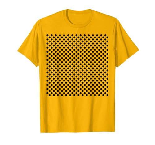 Polka Dots Gelb und Schwarz für Frauen Mädchen gepunktet T-Shirt von Polka Dot Gifts by Art Like Wow