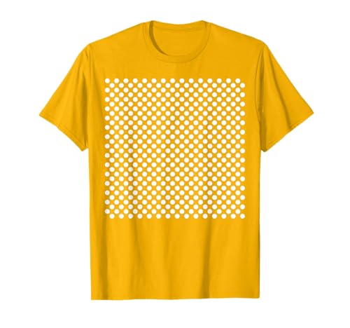 Polka Dots Gelb und Weiß für Frauen Mädchen gepunktet T-Shirt von Polka Dot Gifts by Art Like Wow