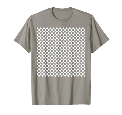 Polka Dots Grau und Weiß für Frauen Mädchen gepunktet T-Shirt von Polka Dot Gifts by Art Like Wow