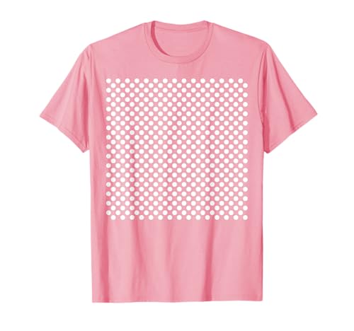 Polka Dots Hellrosa und Weiß für Frauen Mädchen gepunktet T-Shirt von Polka Dot Gifts by Art Like Wow