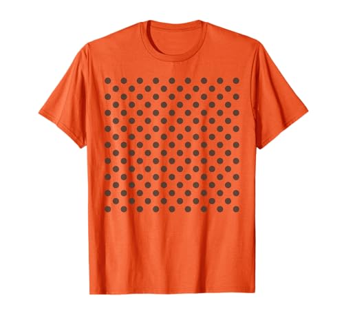 Polka Dots Orange und Braun für Frauen Mädchen gepunktet T-Shirt von Polka Dot Gifts by Art Like Wow