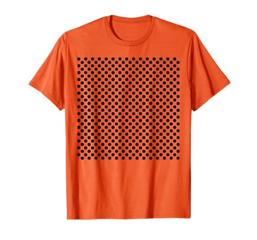 Polka Dots Orange und Schwarz für Frauen Mädchen gepunktet T-Shirt von Polka Dot Gifts by Art Like Wow