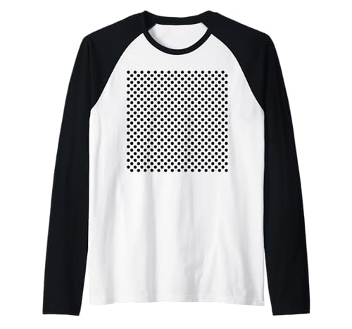 Polka Dots Weiß und Schwarz für Frauen Mädchen gepunktet Raglan von Polka Dot Gifts by Art Like Wow