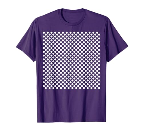 Polka Dots lila und weiß für Frauen Mädchen gepunktet T-Shirt von Polka Dot Gifts by Art Like Wow