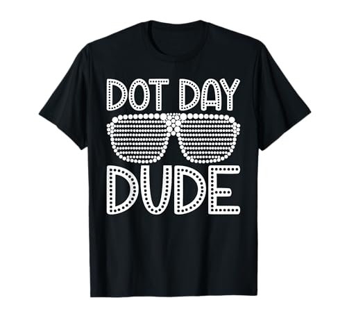 Funny Dot Day Dude Sonnenbrille Polka Dot Art Kinder Mädchen Jungen T-Shirt von Polka Dot Lovers Dot Day Dude Boys Girls Kids