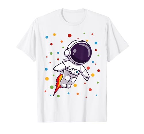 Happy Dot Day Astronaut Polka Dots Kinder Jungen Jugend T-Shirt von Polka Dot Men Retro Polka Dot Women Happy Dot Day