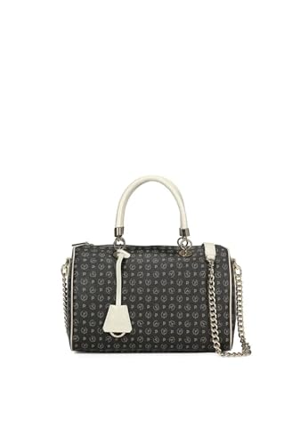 BORSA DONNA POLLINI BAULETTO TAPIRO NERO CON PROFILI GHIACCIO TE8411 117 BORSA DONNA POLLINI BAULETTO TAPIRO NERO CON PROFILI GHIACCIO TE8411 117 von Pollini