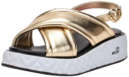 Love Moschino Damen Ja16325i0iif0900 Sandale, Platin, 36 EU von Pollini