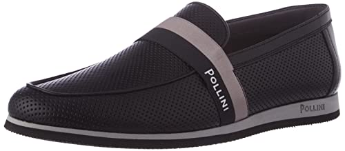 Pollini Herren Schuh Fahrer-Slipper, Schwarz, 42.5 EU von Pollini