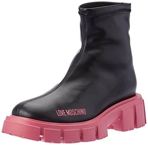 Love Moschino JA24535G0FIEY00B Stiefel, schwarz/pink, 40 von Love Moschino