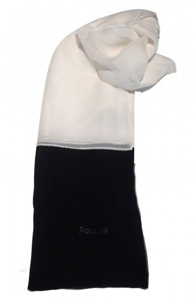 Pollini - Pollini Seidentuch, Weiß / Schwarz von Pollini