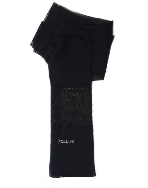 Pollini - Pollini Seidentuch mit Spitze, Schwarz von Pollini