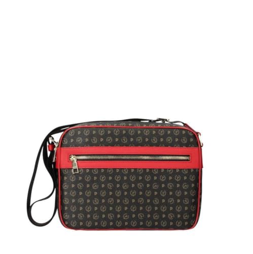 Pollini Tasche Tapiro Damen Schwarz-Rot - TE8402PP02Q1100B von Ossyl