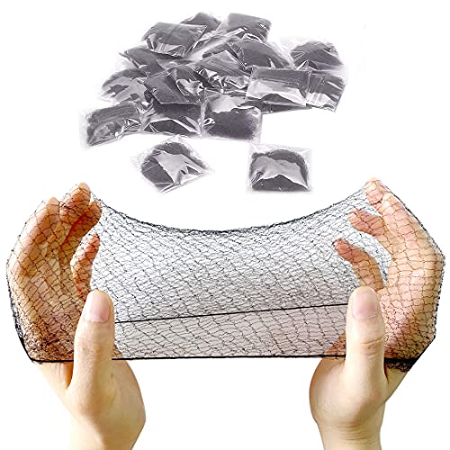 Polly Online 20 Stück Haarnetze für Frauen Brötchen, unsichtbare Haarnetze Elastic Edge Mesh （Schwarz） von Polly Online