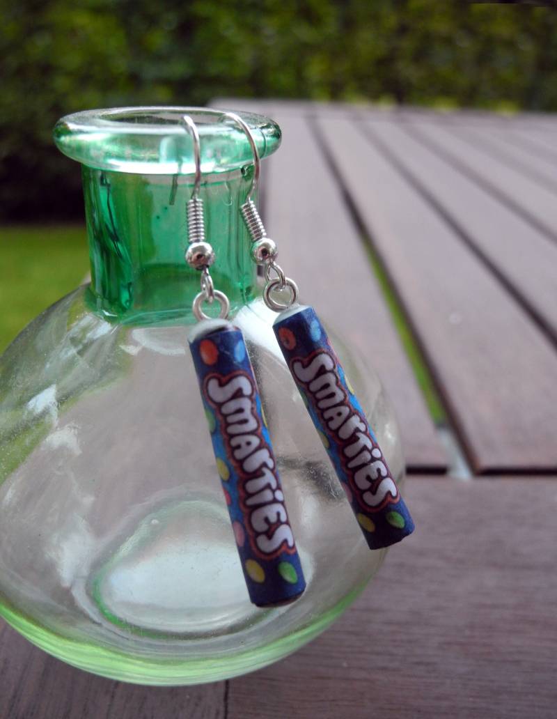 Bunte Schokolinsen - Hängeohrringe Aus Fimo Hand Made von PollyAndMore