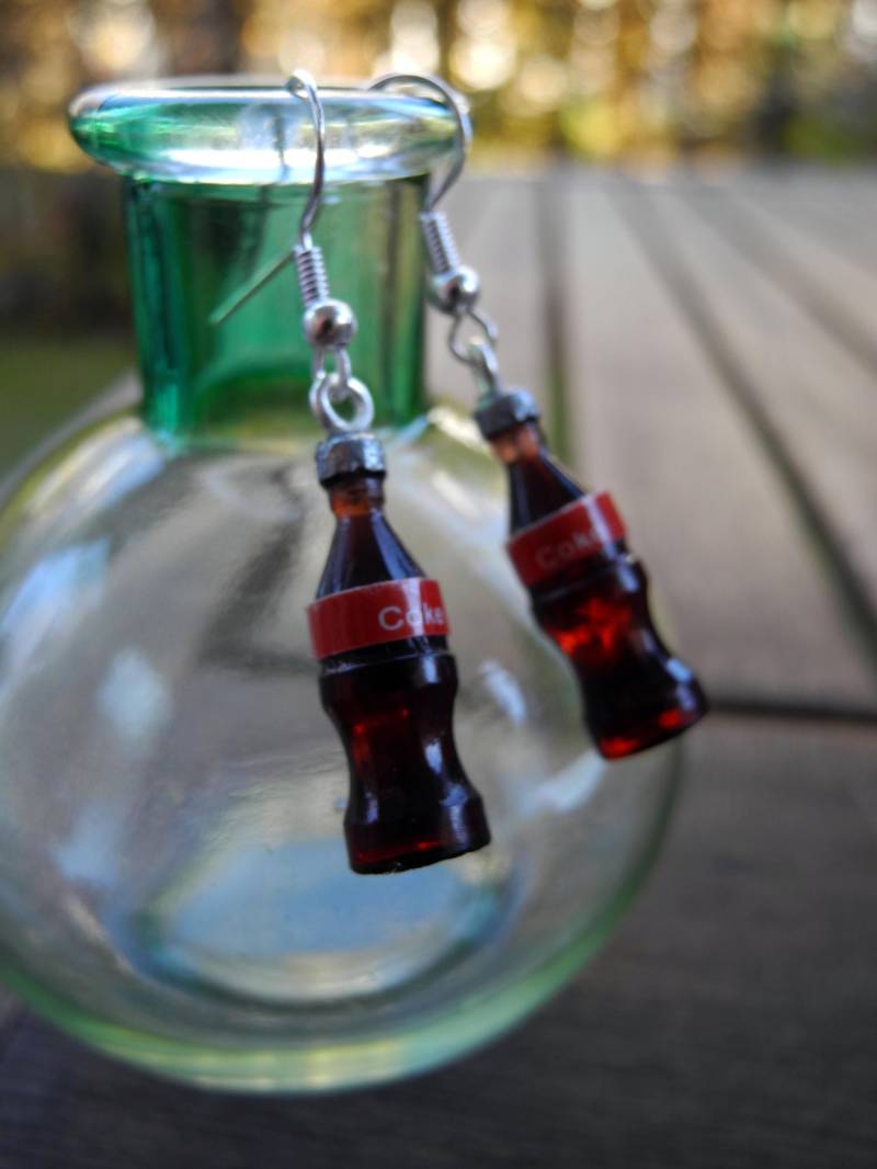 Coole Cola Flaschen - Ohrringe Aus Fimo Hand Made von PollyAndMore