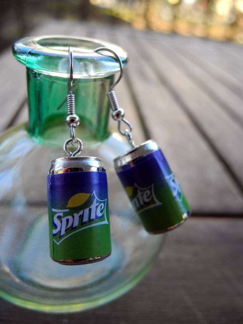 Coole Zitronen-Limo Dosen - Ohrringe Aus Fimo Hand Made von PollyAndMore