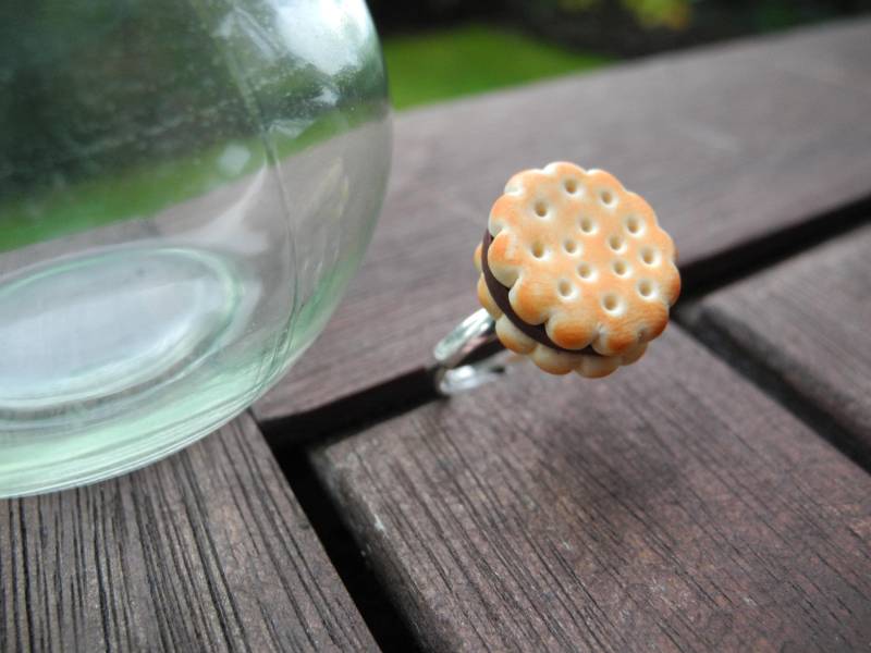 Doppelkeks - Süßer Ring Aus Fimo Hand Made von PollyAndMore