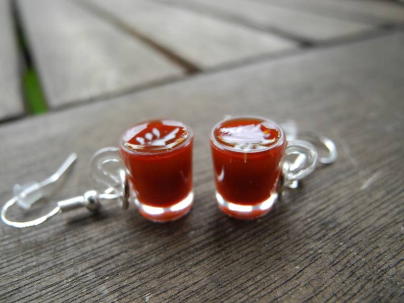 Leckerer Kaffee - Ohrringe Aus Fimo Hand Made von PollyAndMore