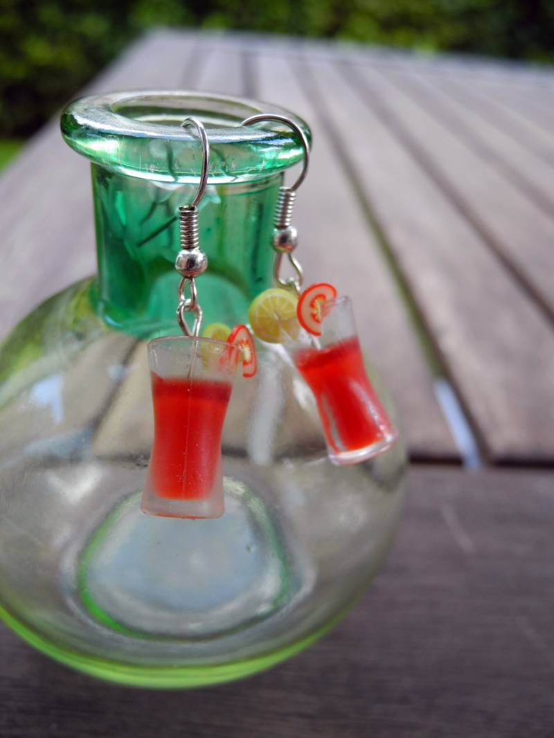 Mai Tai Cocktails - Hängeohrringe Aus Fimo Hand Made von PollyAndMore
