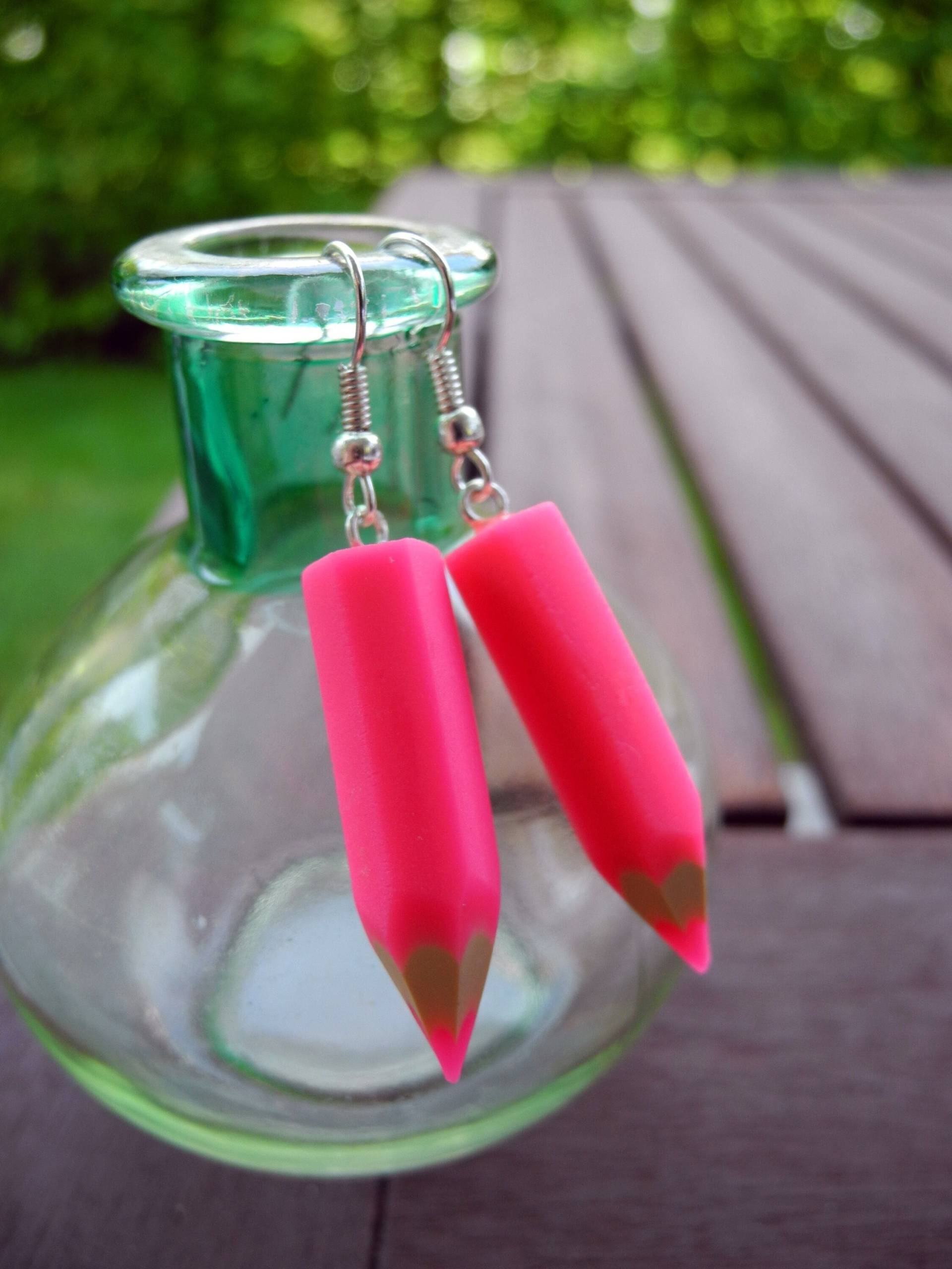 Pink Buntstifte - Hängeohrringe Aus Fimo Hand Made Pink Buntstifte - Hängeohrringe Aus Fimo Hand Made von PollyAndMore