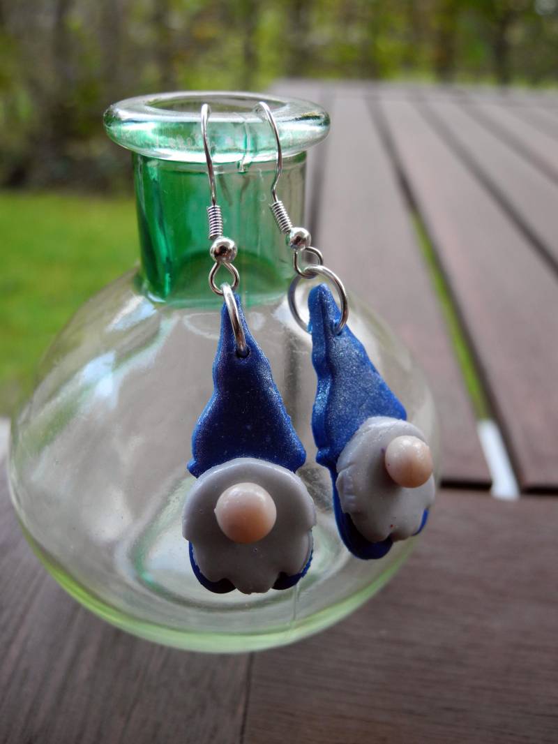 Süße Wichtel - Hängeohrringe Aus Fimo Hand Made von PollyAndMore