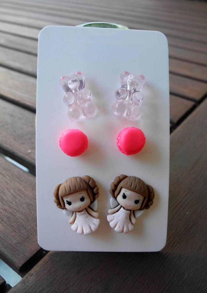 Süßes Set - Ohrstecker Aus Fimo Hand Made von PollyAndMore