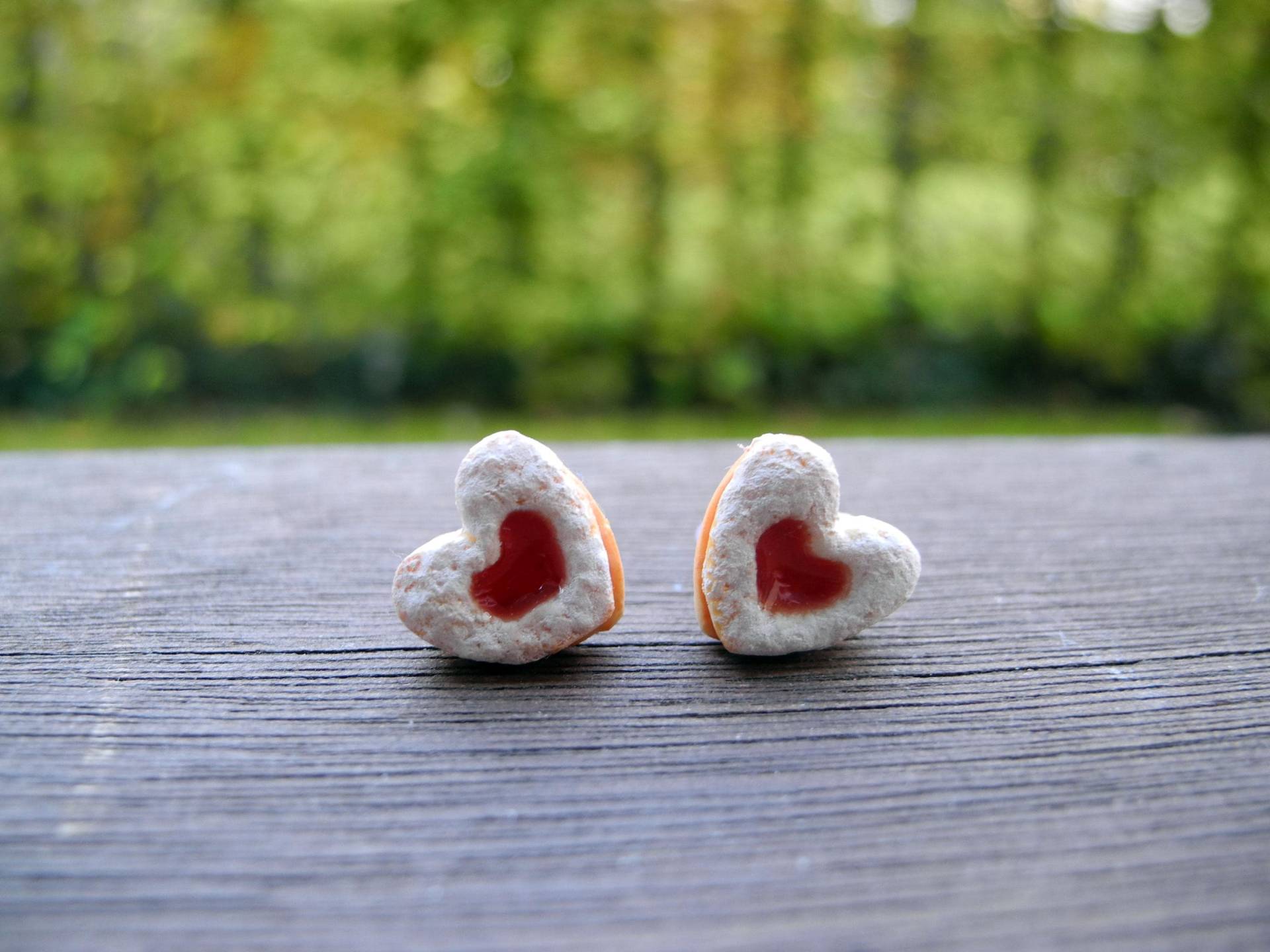 Weihnachtsplätzchen - Herzen Ohrstecker Aus Fimo Hand Made von PollyAndMore