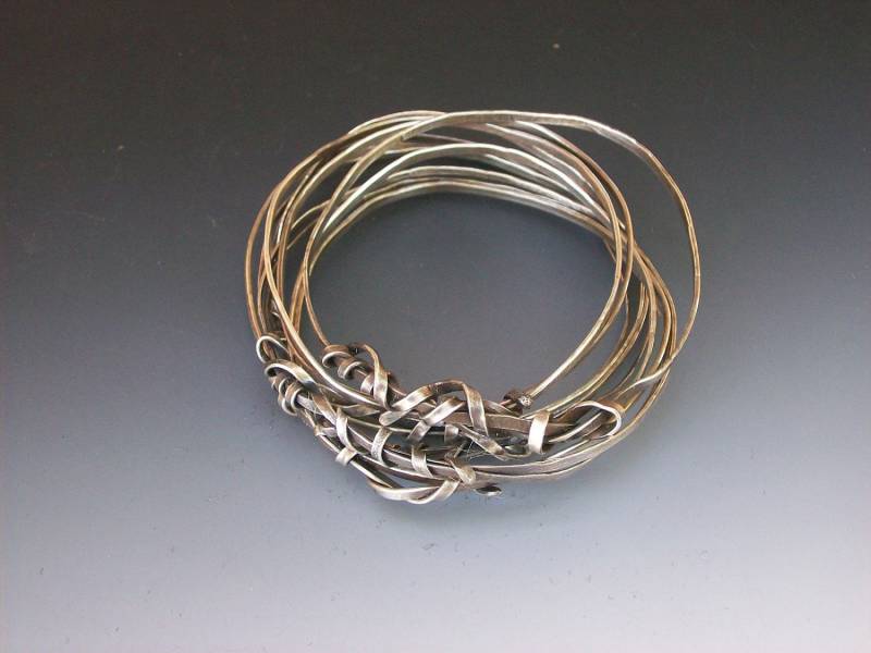 sterling Silber Draht Armband von PollyHendrickson