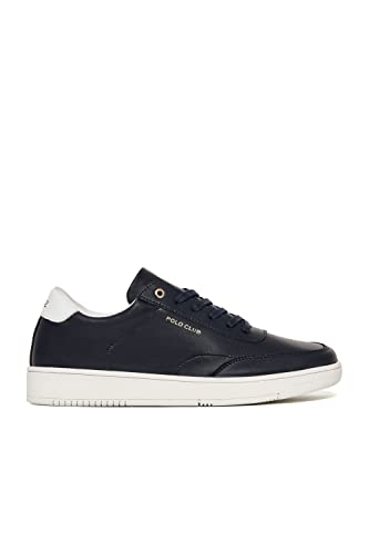 Polo Club Freizeit-Sneaker aus Leder Marineblau mit goldenen Details Homme von Polo Club