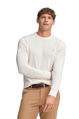 Polo Club Herren Basic Strickpullover Crewneck Dunkelbraun - Pullover 100% Baumwolle Langarm Sweat von Polo Club