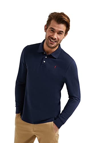 Polo Club Herren Poloshirt Kurzarm Marine Blau Regular Fit Baumwolle Männer Polohemd Longsleeve von Polo Club