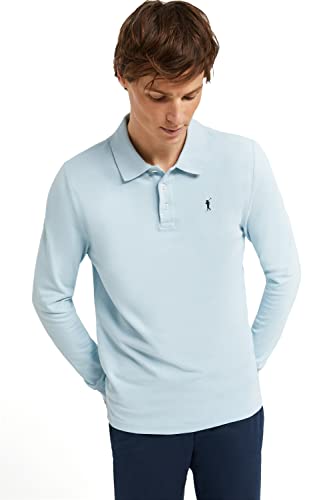 Polo Club Herren Poloshirt Kurzarm Sky Blau Regular Fit Baumwolle Männer Polohemd Longsleeve von Polo Club