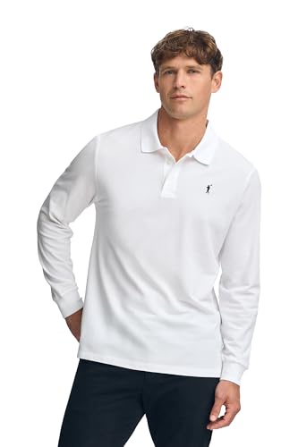 Polo Club Herren Poloshirt Kurzarm Weiß Regular Fit Baumwolle Männer Polohemd Longsleeve von Polo Club