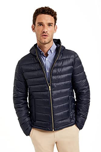 Polo Club Herren Steppjacke Marineblau Daunenjacke mit Kapuze Winter Jacke Männer von Polo Club