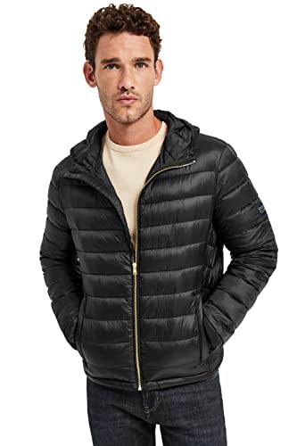 Polo Club Herren Steppjacke Schwarz Daunenjacke mit Kapuze Winter Jacke Männer von Polo Club