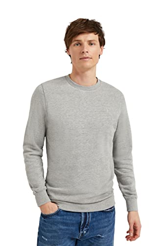 Polo Club Herren Sweatshirt mit Rundkragen Grau Baumwolle Langarmshirts Crew Neck Men Ohne Kapuze Rundhalsausschnitt von Polo Club