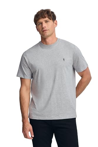 Polo Club Kurzärmliges Schlichtes Baumwoll-T-Shirt Grau Logo - T-Shirt Men von Polo Club