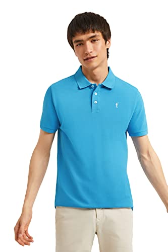 Polo Club Poloshirt für Herren Baumwolle Langarm Blau Regular Fit Kurzarm Basic Grey Polohemd Baumwolle Männer Golf Shirt von Polo Club
