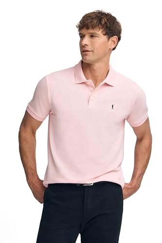 Polo Club Poloshirt für Herren Baumwolle Langarm Rosa Regular Fit Kurzarm Basic Polohemd Baumwolle Männer Golf Shirt Polo Club Poloshirt für Herren Baumwolle Langarm Rosa Regular Fit Kurzarm Basic Polohemd Baumwolle Männer Golf Shirt von Polo Club