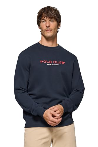 Polo Club Sweatshirt Baumwolle mit Rundhalsausschnitt und Logo von Polo Club