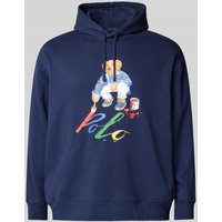 Polo Ralph Lauren Big & Tall PLUS SIZE Hoodie mit Label-Print in Marine, Größe 5XL von Polo Ralph Lauren Big & Tall