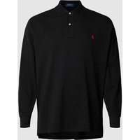 Polo Ralph Lauren Big & Tall PLUS SIZE Poloshirt mit Logo-Stitching in Black, Größe XXL von Polo Ralph Lauren Big & Tall