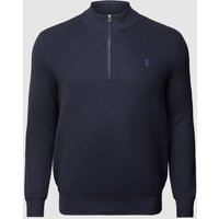 Polo Ralph Lauren Big & Tall PLUS SIZE Strickpullover mit Troyer-Kragen in Marine, Größe 5XL von Polo Ralph Lauren Big & Tall