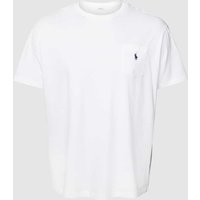 Polo Ralph Lauren Big & Tall PLUS SIZE T-Shirt mit Brusttasche in Weiss, Größe 4XL von Polo Ralph Lauren Big & Tall