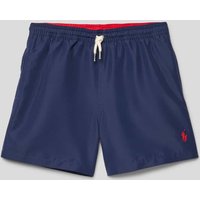 Polo Ralph Lauren Kids Badehose mit Label-Stitching Modell 'TRAVELER' in Marine, Größe 104 von Polo Ralph Lauren Kids