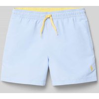 Polo Ralph Lauren Kids Badeshorts mit Label-Stitching Modell 'TRAVLR' in Blau, Größe 92 von Polo Ralph Lauren Kids