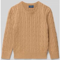 Polo Ralph Lauren Kids Strickpullover mit gerippten Abschlüssen in Camel, Größe 110 Polo Ralph Lauren Kids Strickpullover mit gerippten Abschlüssen in Camel, Größe 110 von Polo Ralph Lauren Kids